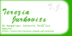 terezia jurkovits business card